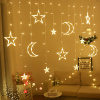 led curtain light romantic room decoration light three small star three bigstar three big moon