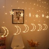 six small star six big moon led curtain light room decoration light