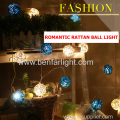 romantic rattan ball string light festive wedding decoration