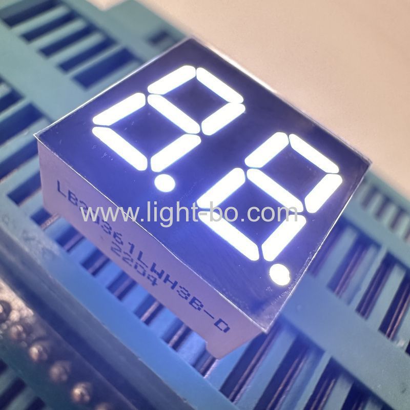 Ultra Bright white 9.2mm (0.36") 7 Segment LED Display 2 Digit common cathode for consumer electronics