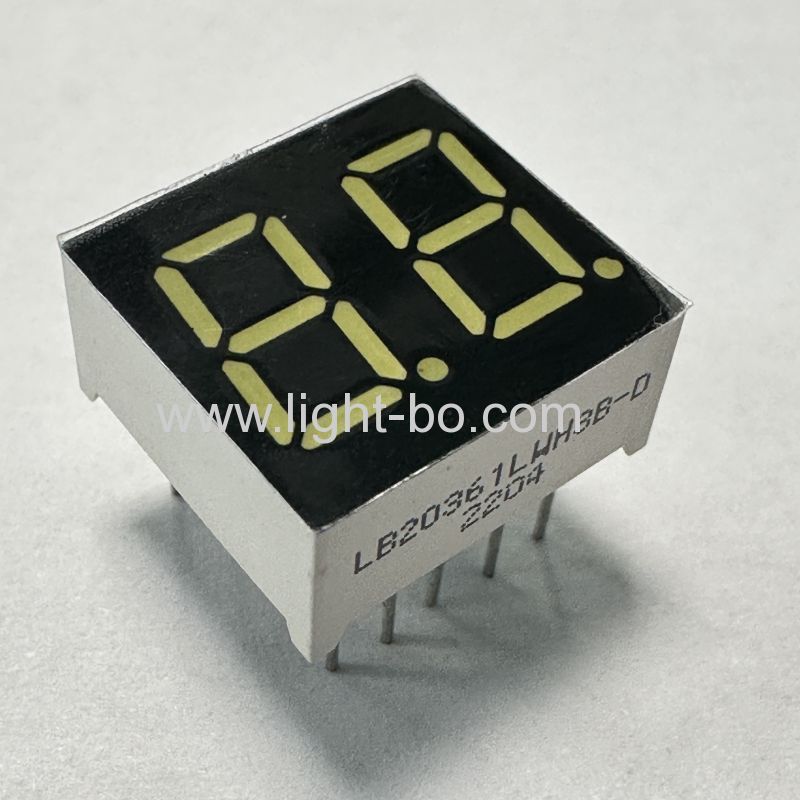 Ultra Bright white 9.2mm (0.36") 7 Segment LED Display 2 Digit common cathode for consumer electronics