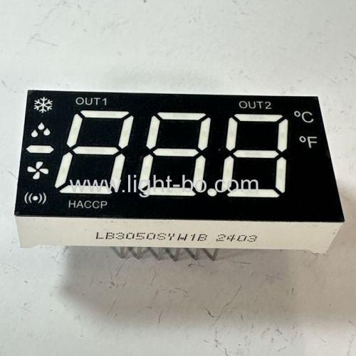 3Digit 12.7mm common cathode white 7 Segment led display for refrigerator control