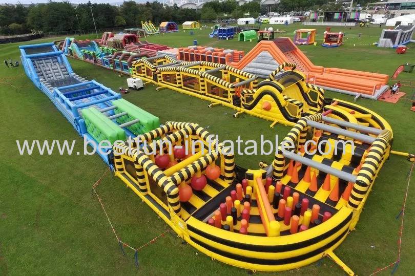 This large inflatable obstacle course is also a great fit for indoor spaces.