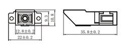 SC Simplex Inner Shutter Adaptor With Flange SC Fiber Optic Adapter SC with Shutter Fiber Optic Connector Adapters