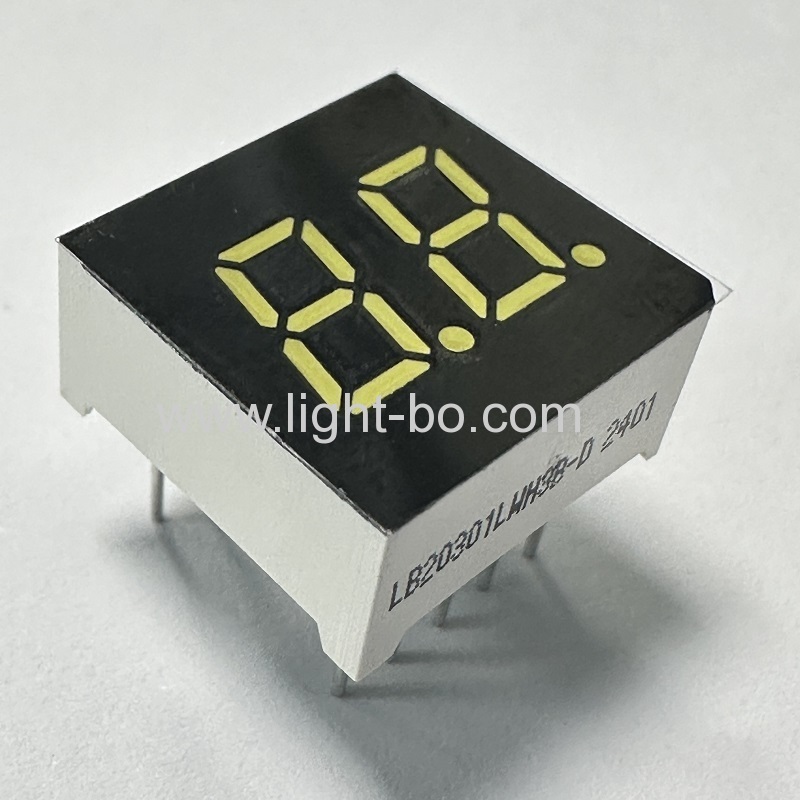 Ultra white 0.3" 2 digit 7 segment led display common cathode for home appliances