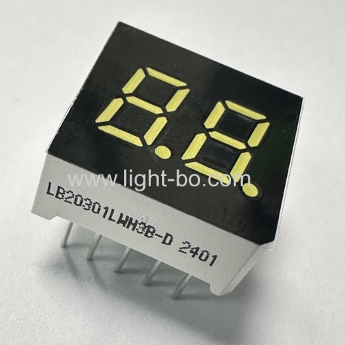 Ultra white 0.3  2 digit 7 segment led display common cathode for home appliances