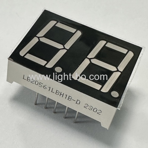 Ultra Blue 2 Digits 14.2mm 7 Segment LED Display Common Cathode for Digital Indicator