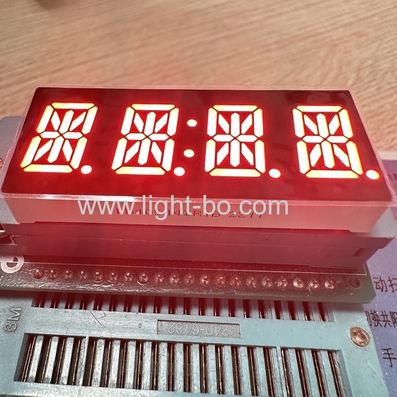 Super bright red 4 digit 14 segment LED display common anode for Instrument Panel