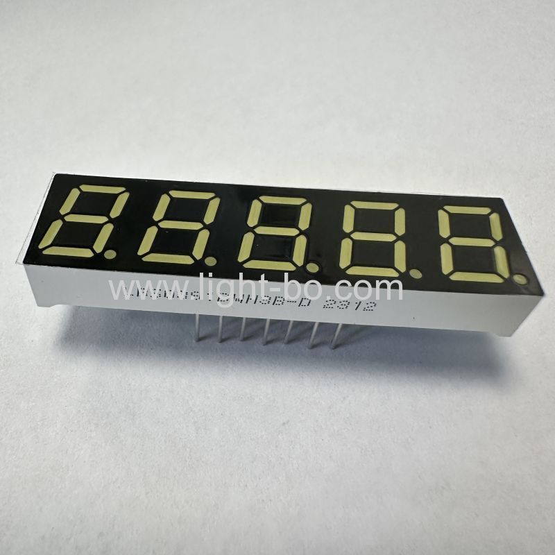 Ultra bright white 0.39inch 5 Digit LED Display 7 Segment common anode for process control