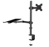 white color Gas spring Dual Arm Monitor Desk Stand Mount Desk Mount Stand Computer Monitor Arm Mount 2 LCD Screens