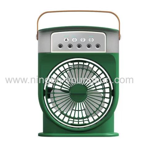 3-Speed 600ml Mini Water Tank Handheld Desk Air Fan Cooler with 7 Colors LED Night Light