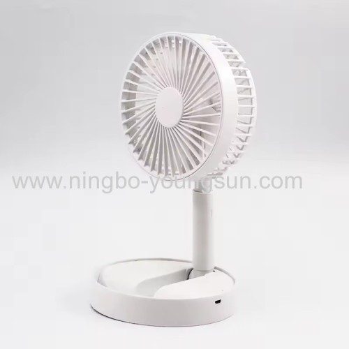 5 Inches Rechargeable Flexible Folding USB White Mini Size Fan