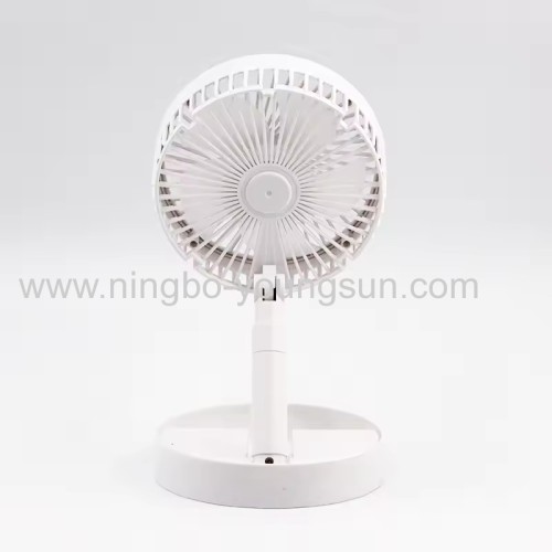 5 Inches Rechargeable Flexible Folding USB White Mini Size Fan