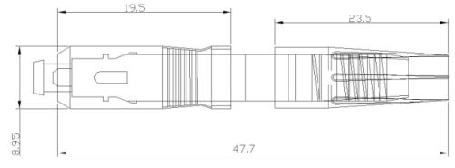 Mechanical Fiber Optic Connector-Fiber Pre-embeded Tech Upc Fiber Optic Connector Field Assembly Optical Connector