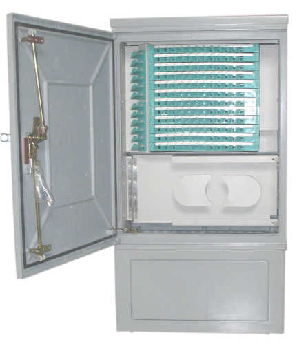 576 fibers Optical Cross Connection Cabinet Stainless Steel / SMC Fiber Optic Distribution Cabinet