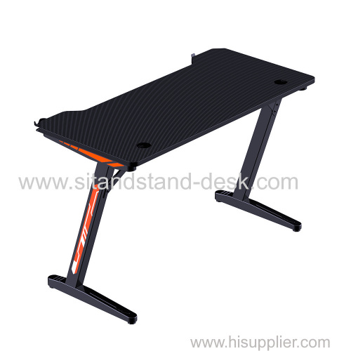 High Quality RGB Gamer Table Gaming Computer Desk LED Table Gaming with Headset and Cup Hanger