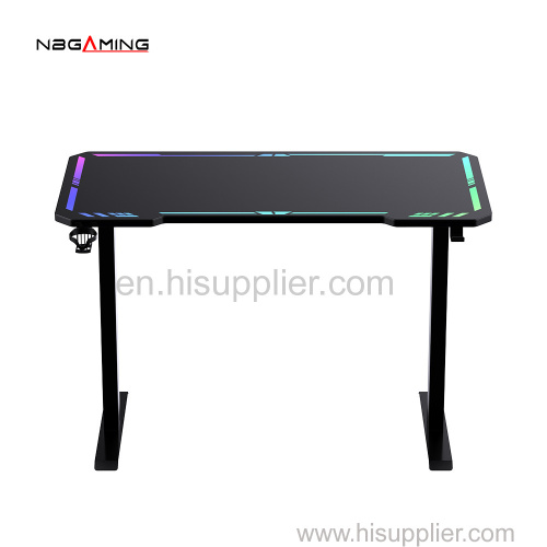 High Quality PC Computer Gamer Table Cool RGB LED Light Gaming Racing Desk