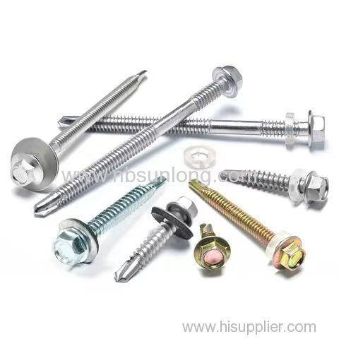 Stainless Steel SUS304&SUS316 Hex Head Self-Drilling Roofing Screw With Washer