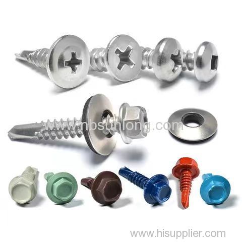 Stainless Steel SUS304&SUS316 Hex Head Self-Drilling Roofing Screw With Washer