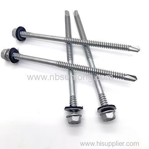 High Quality Anti-Corrosion Building Roofing Screws With EPDM Washers Hex Head Self-Drilling