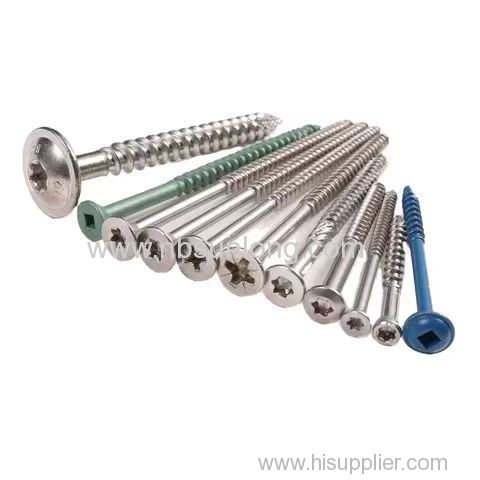 Torx Star & Philips Drive Self-Tapping SS304 Stainless Steel Wood Deck and Chipboard Screw