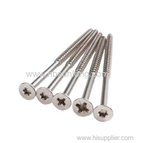 Torx Star & Philips Drive Self-Tapping SS304 Stainless Steel Wood Deck and Chipboard Screw