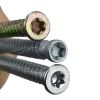 Window frame screws with flat or pan or cylindrical head Hi-Low thread