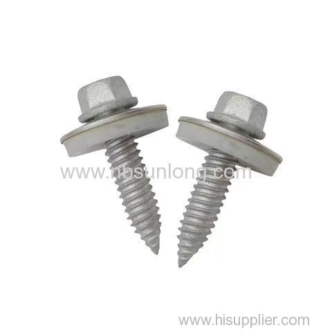 Factory Bimetal Screws Anti-Corrosion With EPDM Washers Hex Head Self-Tapping for Building Roofing