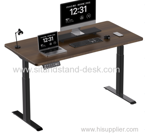 Office furniture computer height adjustable electric desk sit stand desk electric frame lifting smart desk