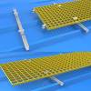 Solar rooftop FRP grating walkway