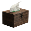 Hot Selling Wooden Tissue Holder Custom Carbonzied Paulownia Wood Tissue Box