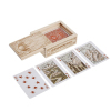 Factory Wholesale Wooden Play Card Box UV Painting Pine Wood Poker Card Storage Box