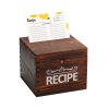 Hot Selling Wooden Recipes Display Box Carbonzied Pine Wood Recipes Storage Box