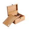 High Quality Wooden Stash Box Unfinished Bamboo Wood Stash Box With Divider