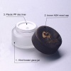 100ml Cosmetic Packaging Container Body Glass Bottle With wooden screw cap wooden Lid