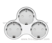 EU type white 3 Outlets adaptor