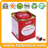 Stylish Square Tea Tin Box With Airtight Snap-on Liver Lid