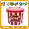 2 Gallon Popcorn Tin Gift Basket With Lid