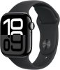 Apple Watch Series 10 GPS Cellular 46mm with Jet Black Aluminium Case with Black Sport Band M/L Fitness Tracker