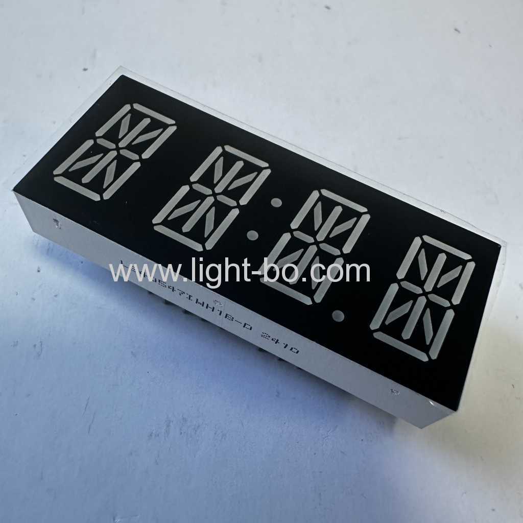 Pure White 14 Segment Alphanumeric LED Clock Display 4 Digit 13.8mm common cathode