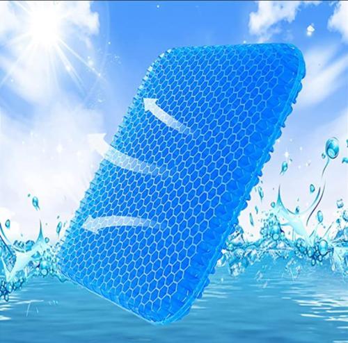 Konfurt Double Layers Gel Enhanced Seat Cushion Cool Orthopedic Memory Cushion TPE Gel Seat Cushion Honeycomb Structure