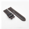 22mm- 24mm Black Red Waxy Calf Leather Strap Bracele Watchband for PAM RADIOMIR LUMINOR