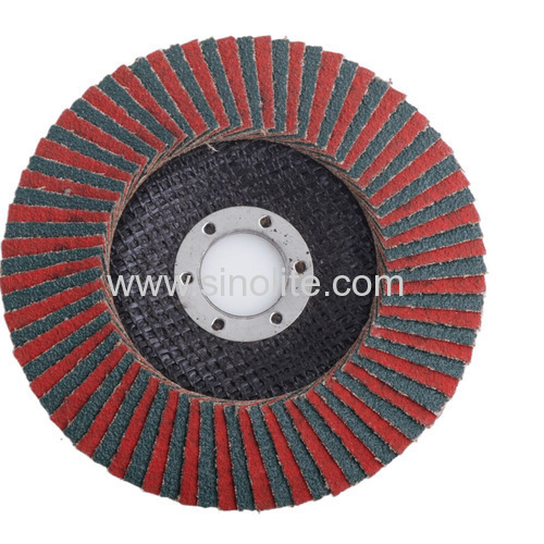 Flap disc with Zirconia/Ceramic fiberglass backing