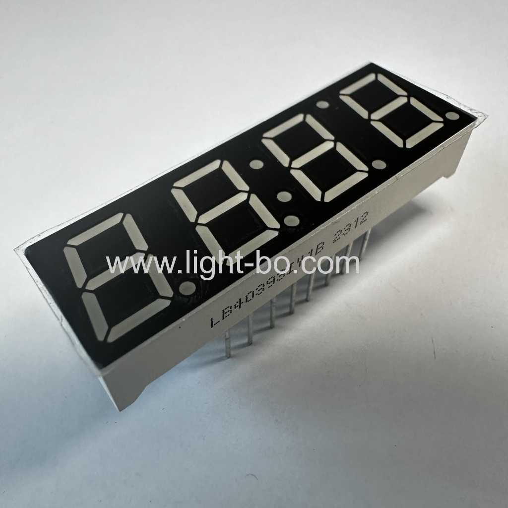 Ultra bright yellow 4 Digit 0.39" 7 segment led clock display common anode for home appliances