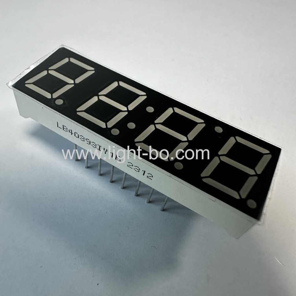 Ultra bright yellow 4 Digit 0.39" 7 segment led clock display common anode for home appliances