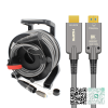 CRS-PlugNView-H Armored 8K Fiber Optic HDMI 2.1 Active Optical Cable(AOC) on Roxtone PCD 380 Tactical Drum for rental &