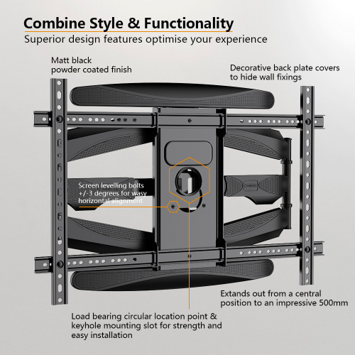 Hot Sale Full Motion 600x400 VESA TV Wall Bracket TV Mount