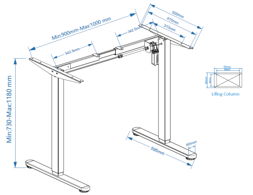 Office furniture computer height adjustable electric desk sit stand desk electric frame lifting smart desk