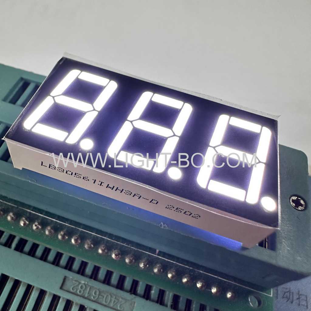 Ultra bright white 7 Segment LED Display 3 Digit 14.2mm common cathode for Temperature Controller