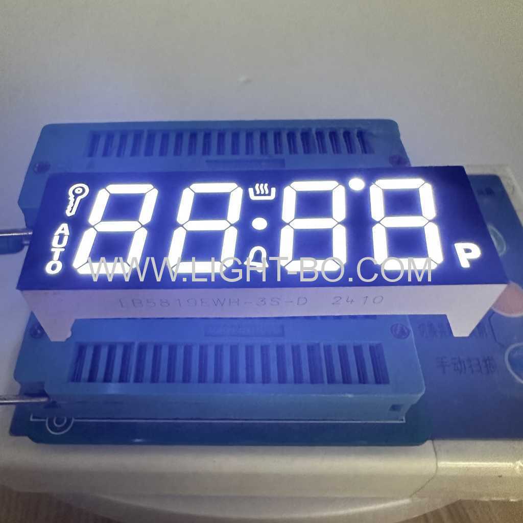 T120C Ultra Bright White 7 Segment LED Display 4 Digit Common cathode for 6 Key Oven Timer Controller